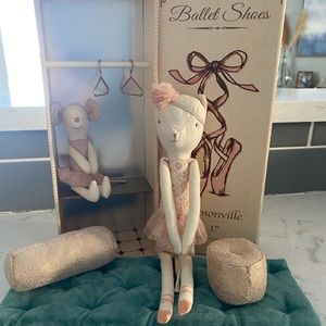 Maileg Ballet shoes dancing cat & mouse